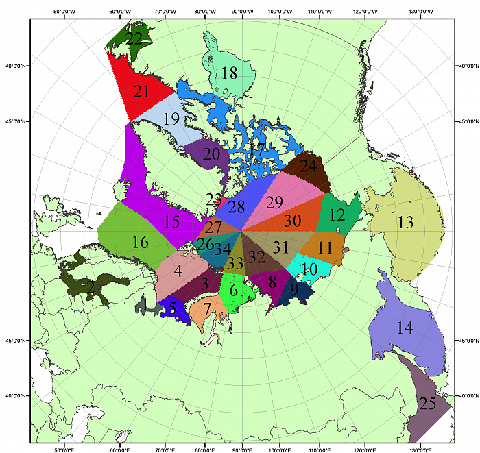 Some features  of ice conditions in the  northwestern part of the Arctic  Ocean for the period 1979-2022